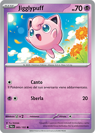 Jigglypuff 083/193 Reverse Holo - ITA - Near Mint - Scarlatto e Violetto - Evoluzioni a Paldea - Carta Pokemon