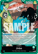 Jinbe OP11-021 V1 - Leader Verde Leader - Near Mint - A Fist of Divine Speed - Carta One Piece Card Game