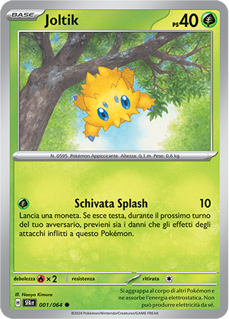 Joltik 001/064 Reverse Holo Comune - ITA - Near Mint - Scarlatto e Violetto - Segreto Fiabesco - Carta Pokemon