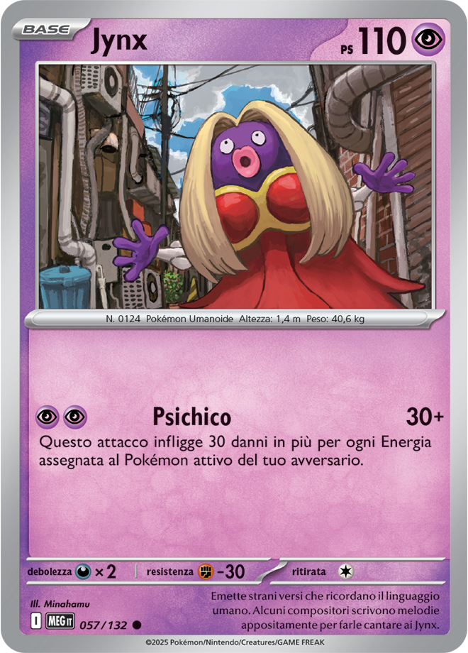 Jynx MEG 057/132 - ITA - Near Mint - Megaevoluzione - Carta Pokemon