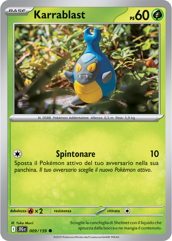 Karrablast 009/159 Reverse Holo - ITA - Near Mint - Scarlatto e Violetto - Avventure Insieme - Carta Pokemon
