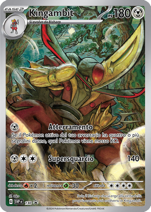 Kingambit SVP 130 Illustrazione Rara - ITA - Near Mint - Promo Scarlatto e Violetto - Carta Pokemon