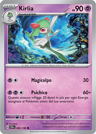 Kirlia 085/198 Reverse Holo - ITA - Near Mint - Scarlatto e Violetto - Carta Pokemon