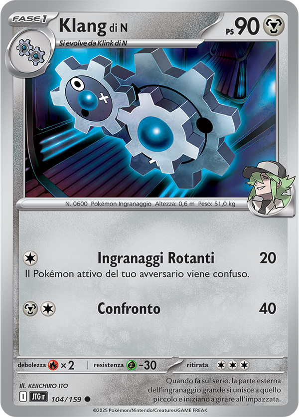 Klang di N JTG 104/159 - ITA - Near Mint - Scarlatto e Violetto - Avventure Insieme - Carta Pokemon