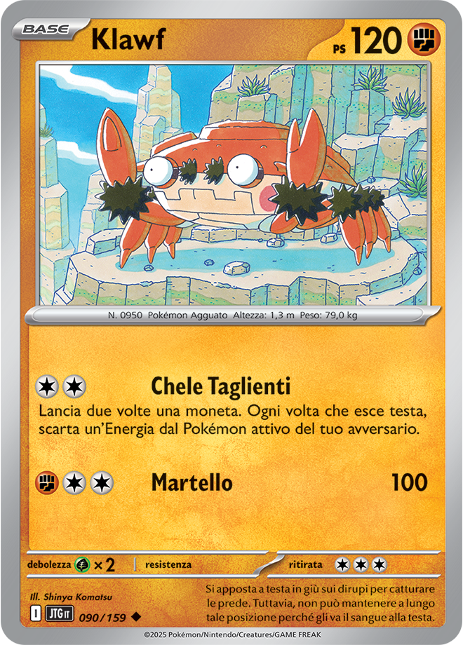 Klawf 090/159 - ITA - Near Mint - Scarlatto e Violetto - Avventure Insieme - Carta Pokemon