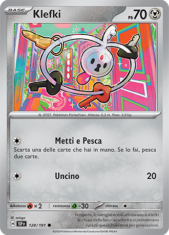 Klefki 128/191 - ITA - Near Mint - Scarlatto e Violetto - Scintille Folgoranti - Carta Pokemon