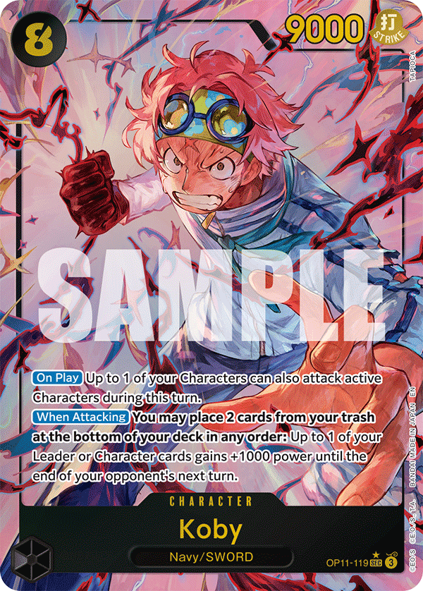Koby OP11-119 V2 - Character Nero Alternate Art - Near Mint - A Fist of Divine Speed - Carta One Piece Card Game