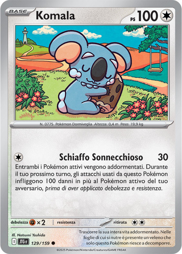 Komala 129/159 Reverse Holo - ITA - Near Mint - Scarlatto e Violetto - Avventure Insieme - Carta Pokemon