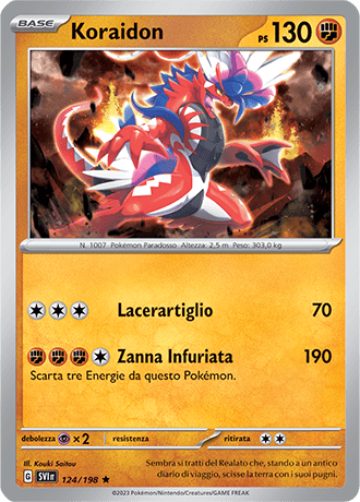 Koraidon 124/198 Reverse Holo - ITA - Near Mint - Scarlatto e Violetto - Carta Pokemon