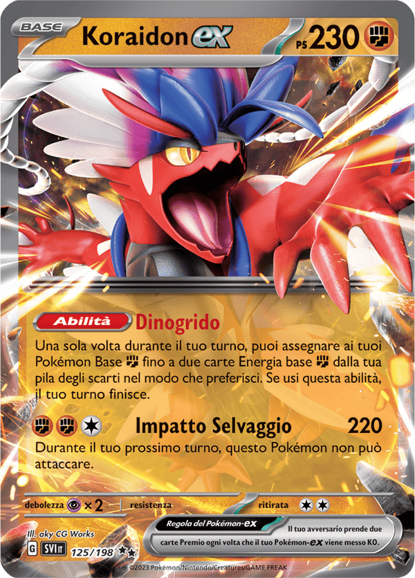 Koraidon-ex 125/198 - ITA - Near Mint - Scarlatto e Violetto - Carta Pokemon