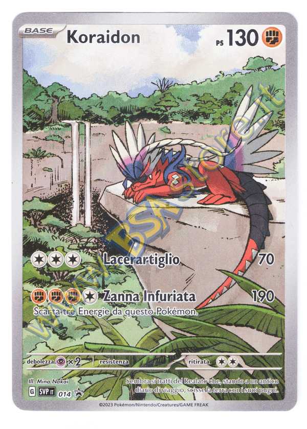 Koraidon SVP 014 Illustrazione Rara - ITA - Mint - Promo Scarlatto e Violetto - Carta Pokemon