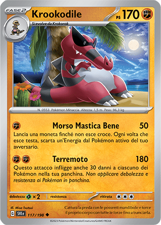Krookodile 117/198 Reverse Holo - ITA - Near Mint - Scarlatto e Violetto - Carta Pokemon