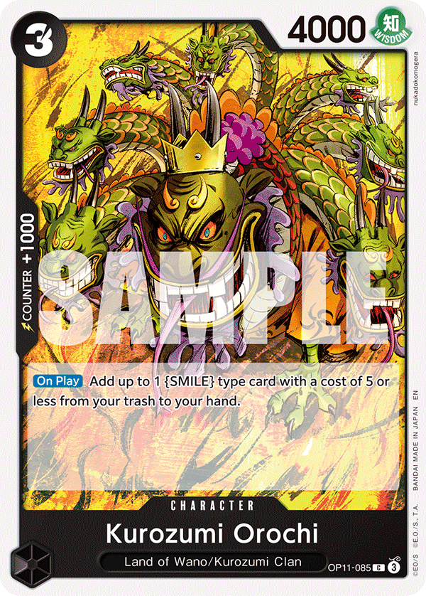 Kurozumi Orochi OP11-085 - Character Nero Common - Near Mint - A Fist of Divine Speed - Carta One Piece Card Game