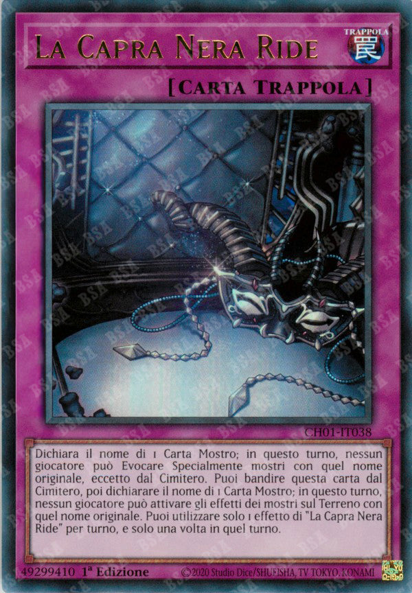 La Capra Nera Ride CH01-IT038 Ultra Rare - 1a Edizione - ITA - Near Mint - I Deck delle Cronache: il Caduto & la Virtuosa - Carta Yu-Gi-Oh!