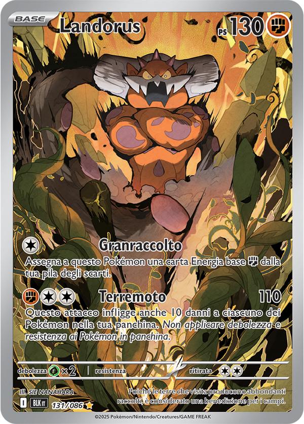 363Landorus BLK 131/086 - ITA - Near Mint - Scarlatto e Violetto - Luce Nera - Carta Pokemon