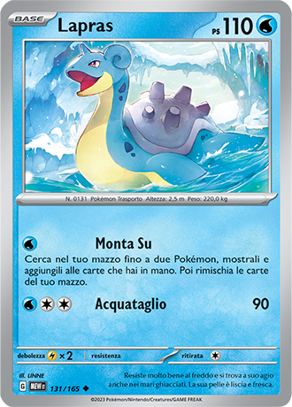 Lapras 131/165 - ITA - Mint - Scarlatto e Violetto - 151 - Carta Pokemon