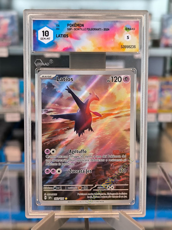 Latios 203/191 - ITA - Mint - Gradata GRAAD 10 - Scarlatto e Violetto - Scintille Folgoranti - Carta Pokemon 0