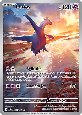 Latios 203/191 - ITA - Near Mint - Scarlatto e Violetto - Scintille Folgoranti - Carta Pokemon