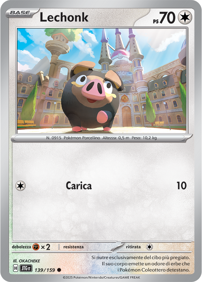 Lechonk JTG 139/159 - ITA - Near Mint - Scarlatto e Violetto - Avventure Insieme - Carta Pokemon