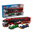 LEGO City - 60445 - Autotrasportatore F1® con monoposto RB20 e AMR24 F1® - 1086 pezzi