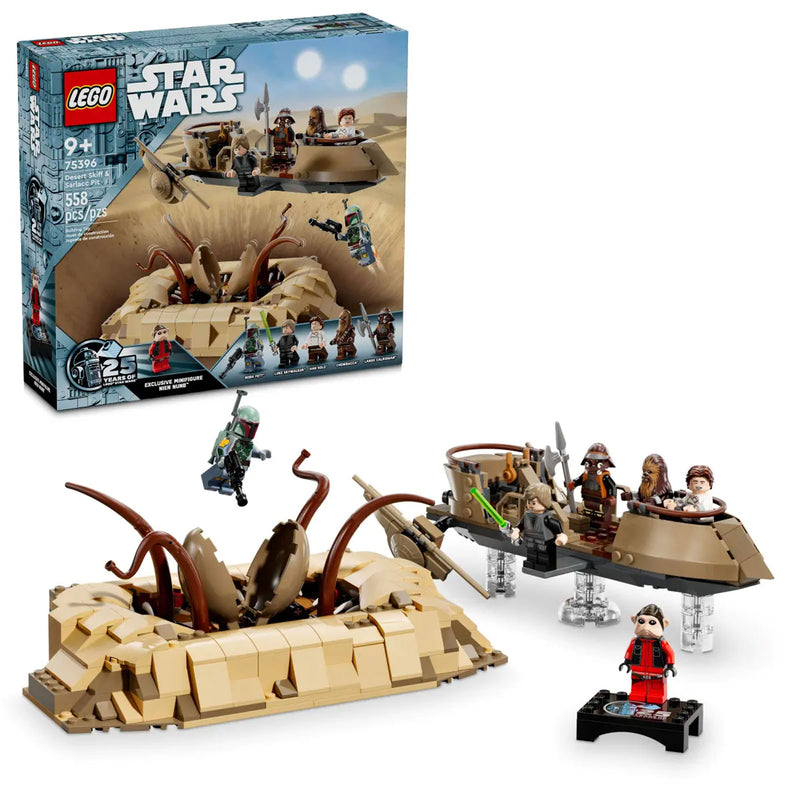 LEGO Star Wars - 75396 - Skiff del deserto e Fossa del Sarlacc - 558 pezzi - Scatola leggermente Danneggiata