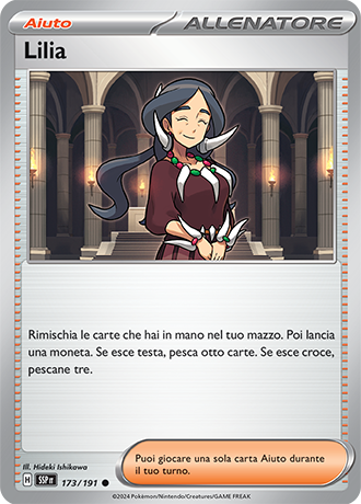 Lilia 173/191 Reverse Holo - ITA - Near Mint - Scarlatto e Violetto - Scintille Folgoranti - Carta Pokemon