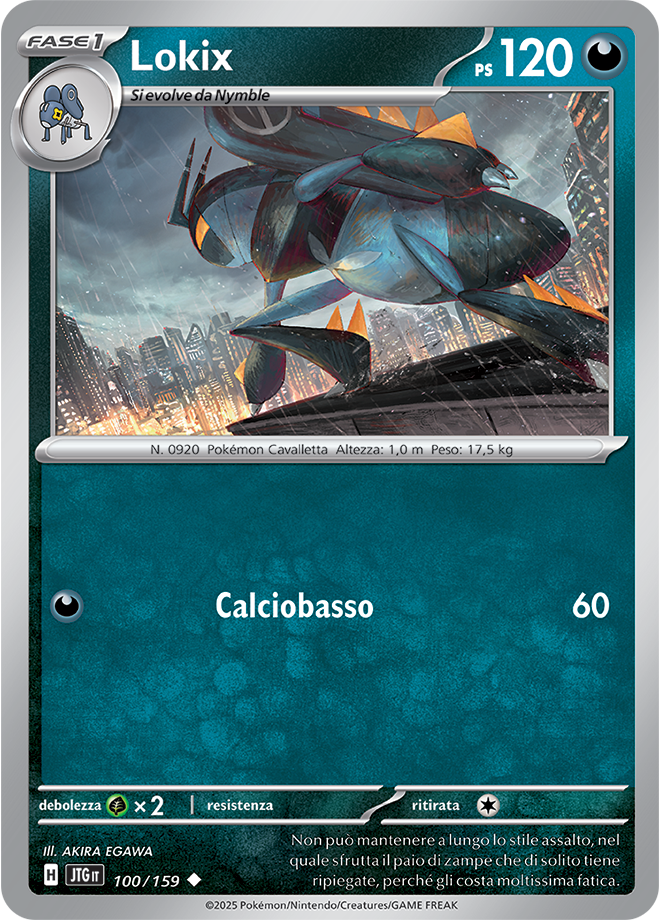 Lokix JTG 100/159 - ITA - Near Mint - Scarlatto e Violetto - Avventure Insieme - Carta Pokemon