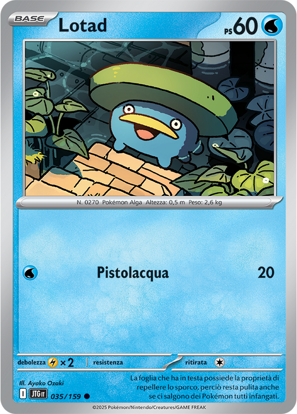 Lotad 035/159 Reverse Holo - ITA - Near Mint - Scarlatto e Violetto - Avventure Insieme - Carta Pokemon
