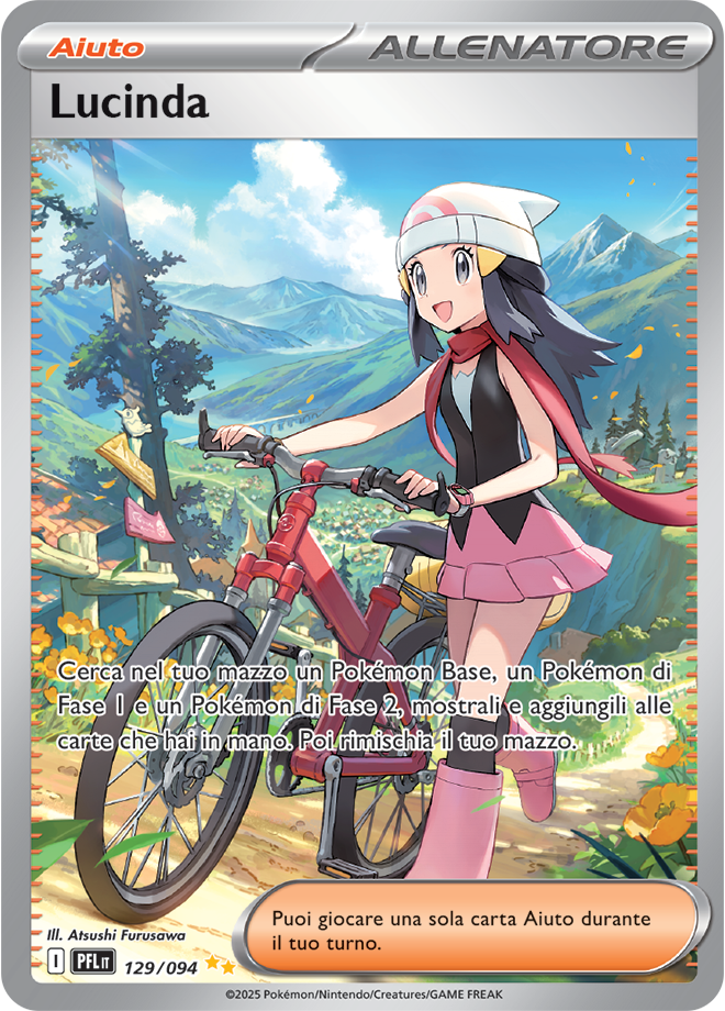 Lucinda PFL 129/094 Alternative Art - ITA - Near Mint - Megaevoluzione - Fiamme Spettrali - Carta Pokemon