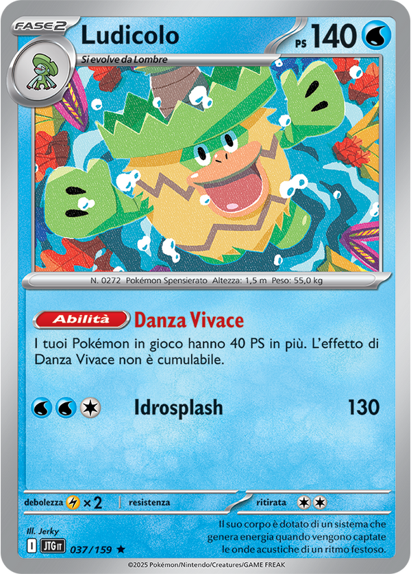 Ludicolo 037/159 Reverse Holo - ITA - Near Mint - Scarlatto e Violetto - Avventure Insieme - Carta Pokemon