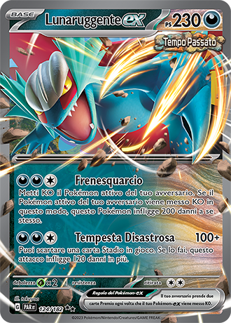Lunaruggente-ex 124/182 - ITA - Near Mint - Scarlatto e Violetto - Paradosso Temporale - Carta Pokemon