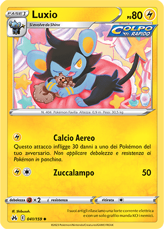 Luxio 041/159 - ITA - Near Mint - Spada e Scudo - Zenit Regale - Carta Pokemon