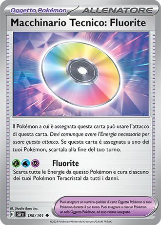 Macchinario Tecnico: Fluorite 188/191 Reverse Holo - ITA - Near Mint - Scarlatto e Violetto - Scintille Folgoranti - Carta Pokemon