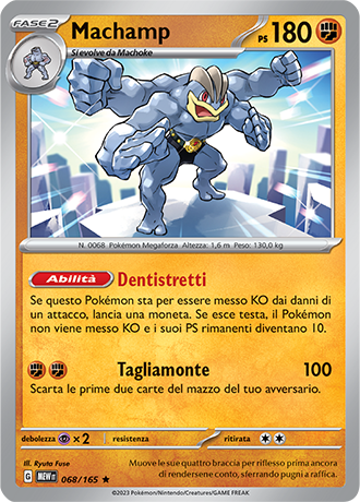 Machamp 068/165 Holo - ITA - Mint - Scarlatto e Violetto - 151 - Carta Pokemon