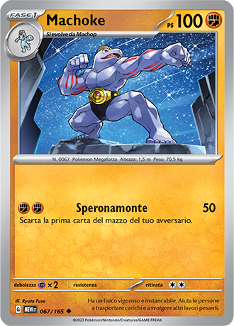 Machoke 067/165 Reverse Holo - ITA - Mint - Scarlatto e Violetto - 151 - Carta Pokemon