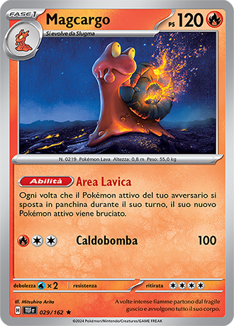 Magcargo 029/162 Reverse Holo - ITA - Near Mint - Scarlatto e Violetto - CronoForze - Carta Pokemon