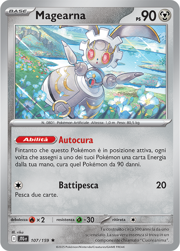 Magearna JTG 107/159 Reverse Holo - ITA - Near Mint - Scarlatto e Violetto - Avventure Insieme - Carta Pokemon