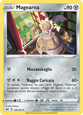 Magearna 128/196 Reverse Holo - ITA - Near Mint - Spada e Scudo - Origine Perduta - Carta Pokemon