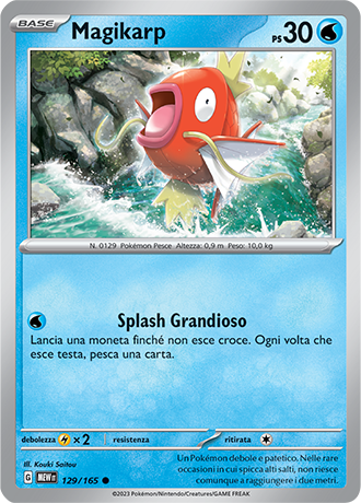 Magikarp 129/165 - ITA - Mint - Scarlatto e Violetto - 151 - Carta Pokemon