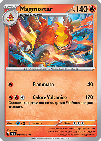 Magmortar 010/091 Holo - ITA - Mint - Scarlatto e Violetto - Destino di Paldea - Carta Pokemon