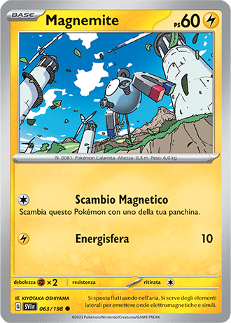 Magnemite 063/198 - ITA - Near Mint - Scarlatto e Violetto - Carta Pokemon