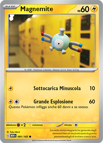 Magnemite 081/165 - ITA - Near Mint - Scarlatto e Violetto - 151 - Carta Pokemon