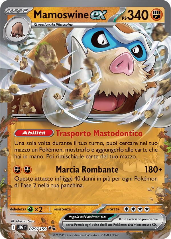 Mamoswine-ex 079/159 - ITA - Near Mint - Scarlatto e Violetto - Avventure Insieme - Carta Pokemon