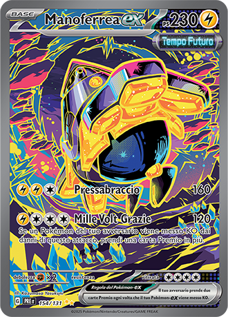 Manoferrea-ex 154/131 Alternative Art - ITA - Near Mint - Scarlatto e Violetto - Evoluzioni Prismatiche - Carta Pokemon