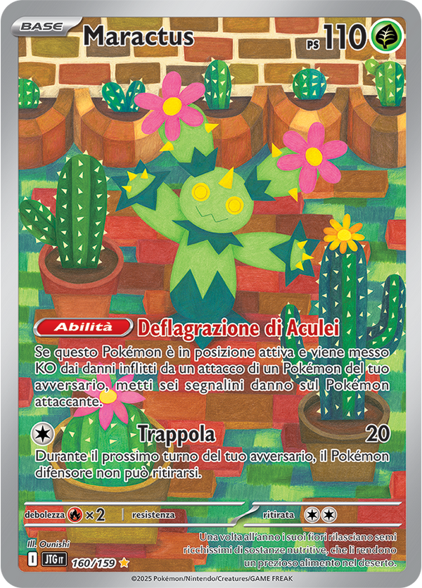 Maractus JTG 160/159 - ITA - Near Mint - Scarlatto e Violetto - Avventure Insieme - Carta Pokemon