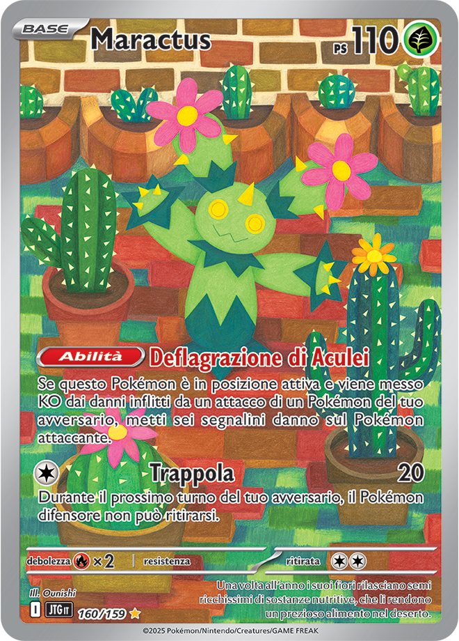 Maractus JTG 160/159 - ITA - Near Mint - Scarlatto e Violetto - Avventure Insieme - Carta Pokemon