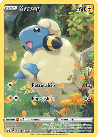 Mareep GG34/GG70 Galleria di Galar - ITA - Mint - Spada e Scudo - Zenit Regale - Carta Pokemon