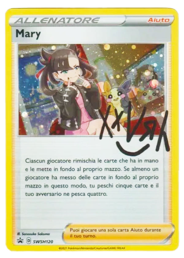 Mary Signed SWSH120 Holo - ITA - Mint - Promo Spada e Scudo - Carta Pokemon