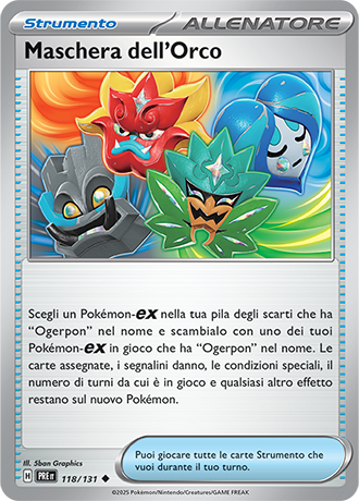 Maschera dell’Orco 118/131 Reverse Holo - ITA - Near Mint - Scarlatto e Violetto - Evoluzioni Prismatiche - Carta Pokemon