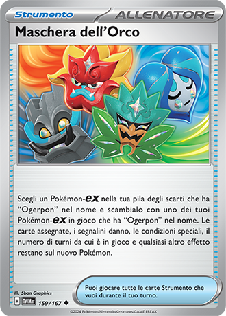 Maschera dell’Orco 159/167 Reverse Holo Non Comune - ITA - Near Mint - Scarlatto e Violetto - Crepuscolo Mascherato - Carta Pokemon